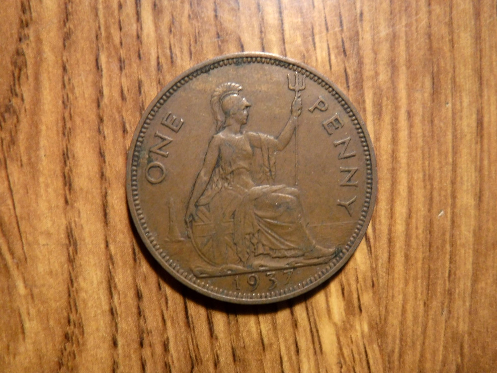 GREAT BRITAIN PENNY 1937 COIN (1013)