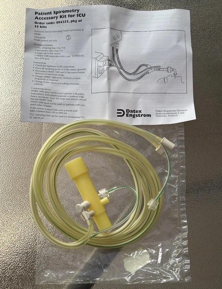 GE Dated-Ohmeda Spirometry Accessory 894255 Kit D-lite Converter for ICU
