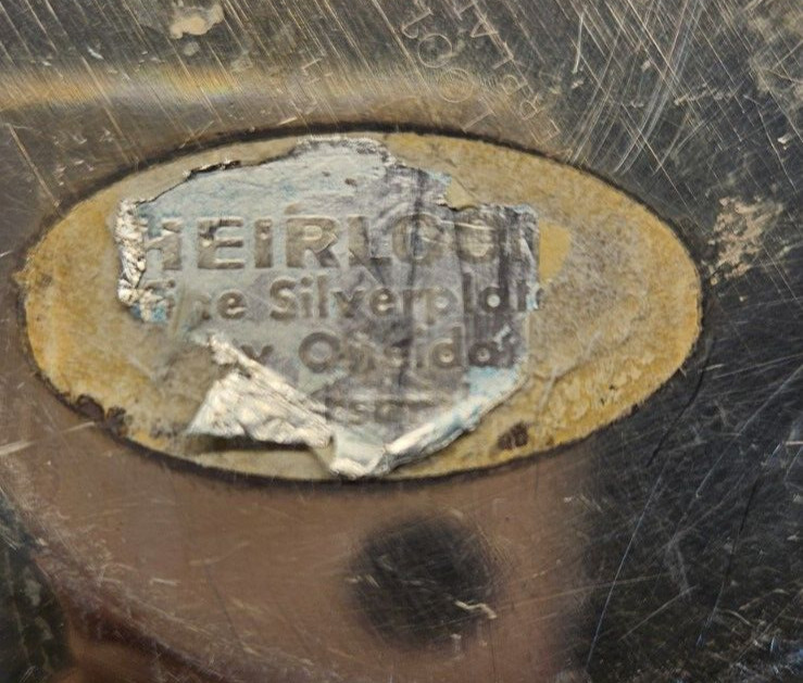 Vintage Heirloom by Oneida Silver Plate Shallow Bowl Dish Abstract Shape