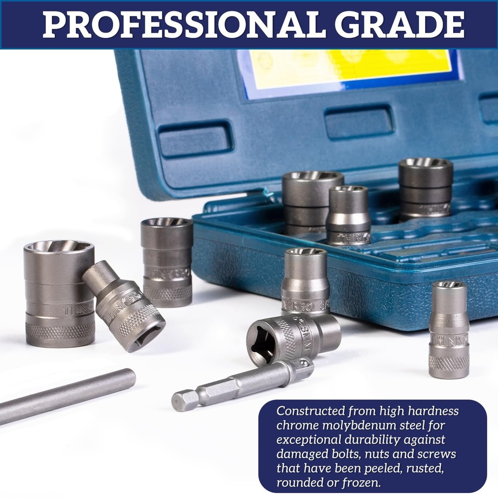 Thinkpro Bolt Extractor Kit, 32PCS Rounded Remover, 32PCS, 32-piece