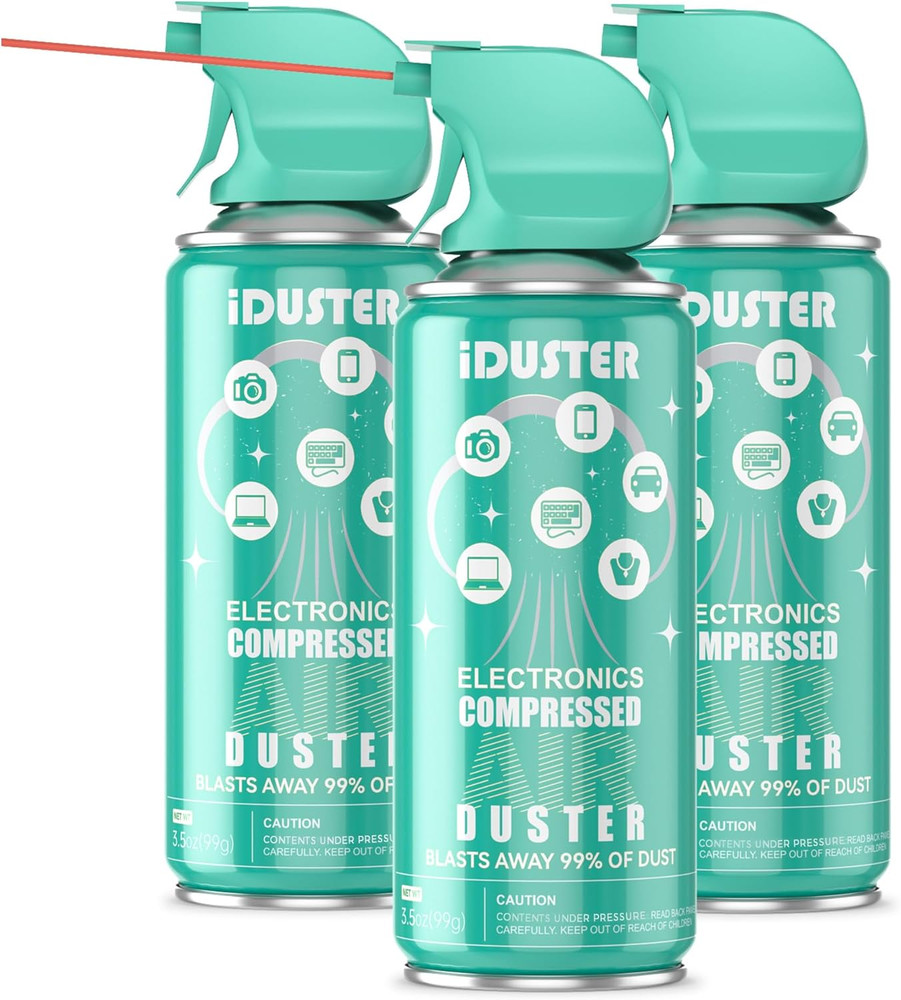 Compressed Canned Air Duster for Computer - Disposable Electronic Keyboard Clean