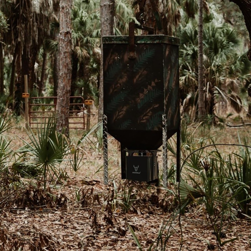 6V Deer Feeder W/ Timer Precision Control Weatherproof Durable Easy Installation