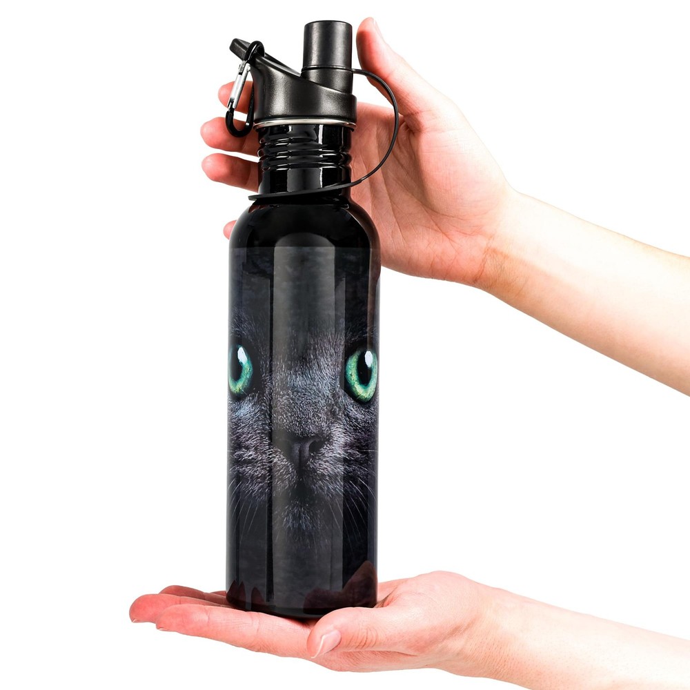 Black Cat Water Bottle