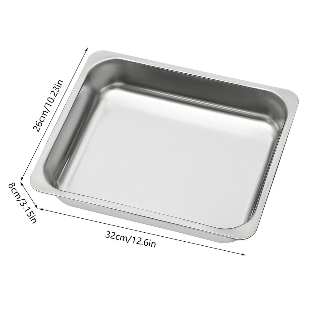 Foldable Frame Stainless Steel Buffet Set, 4.76 Quart(Each), Silver