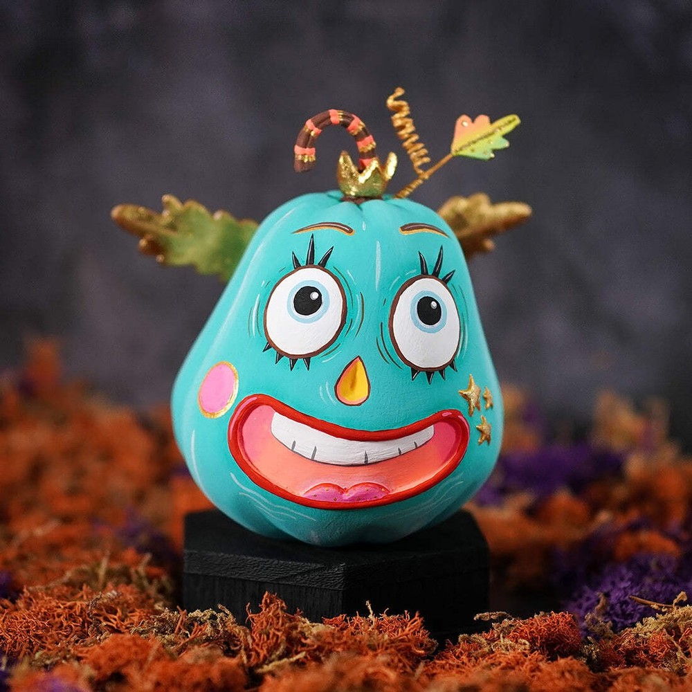 Exuberant Turquoise Pixie Pumpkin