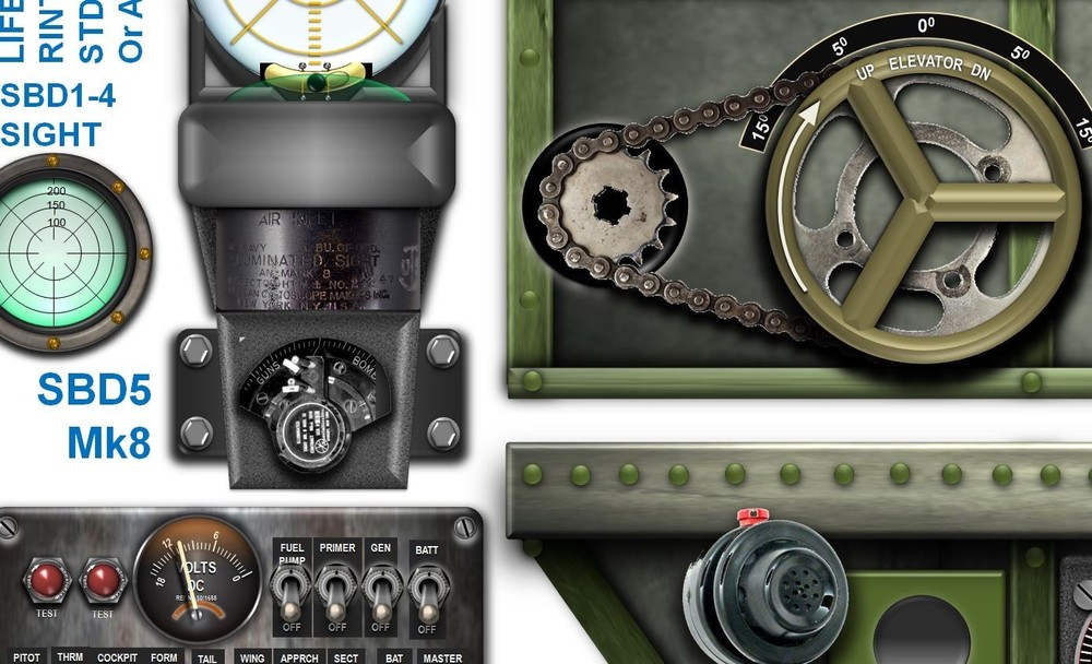SBD DAUNTLESS COCKPIT instrument panel CDkit
