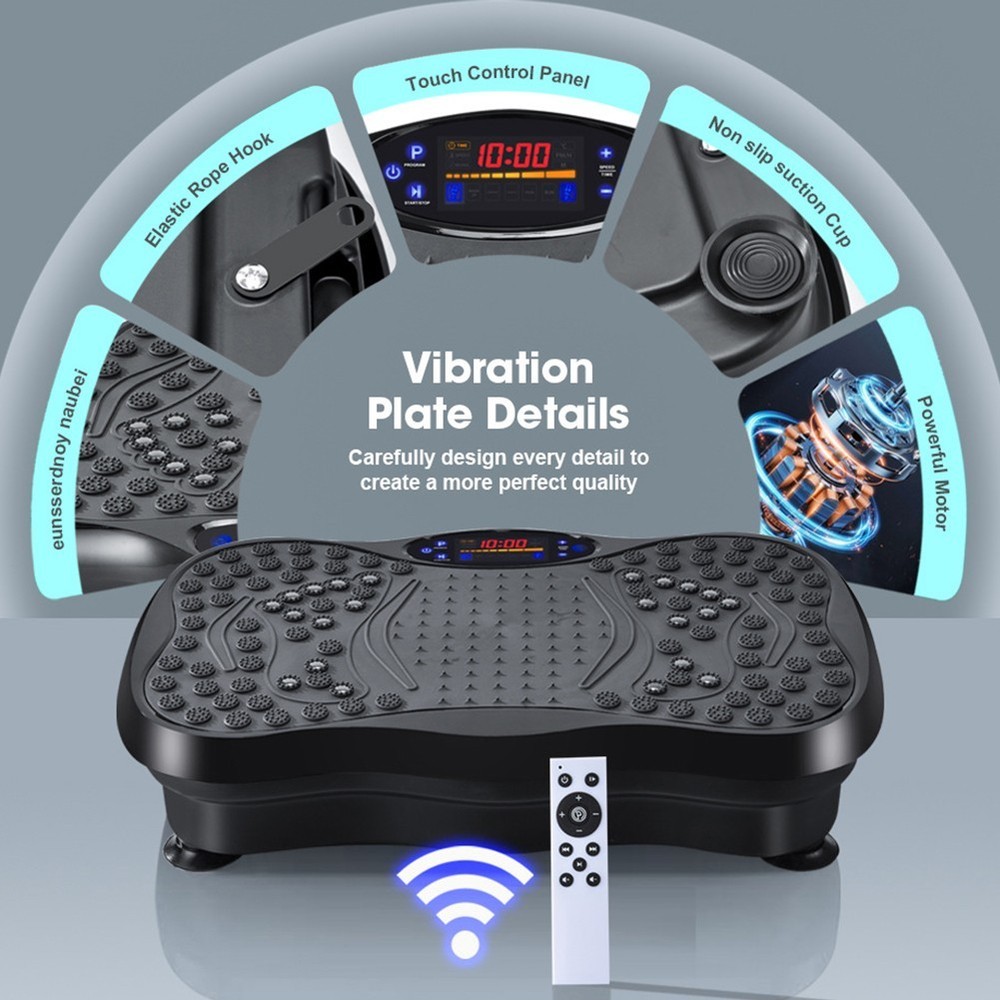 Vibration Plate Exercise Machine Bluetooth-Compatible Rhythm Full Body Shaker