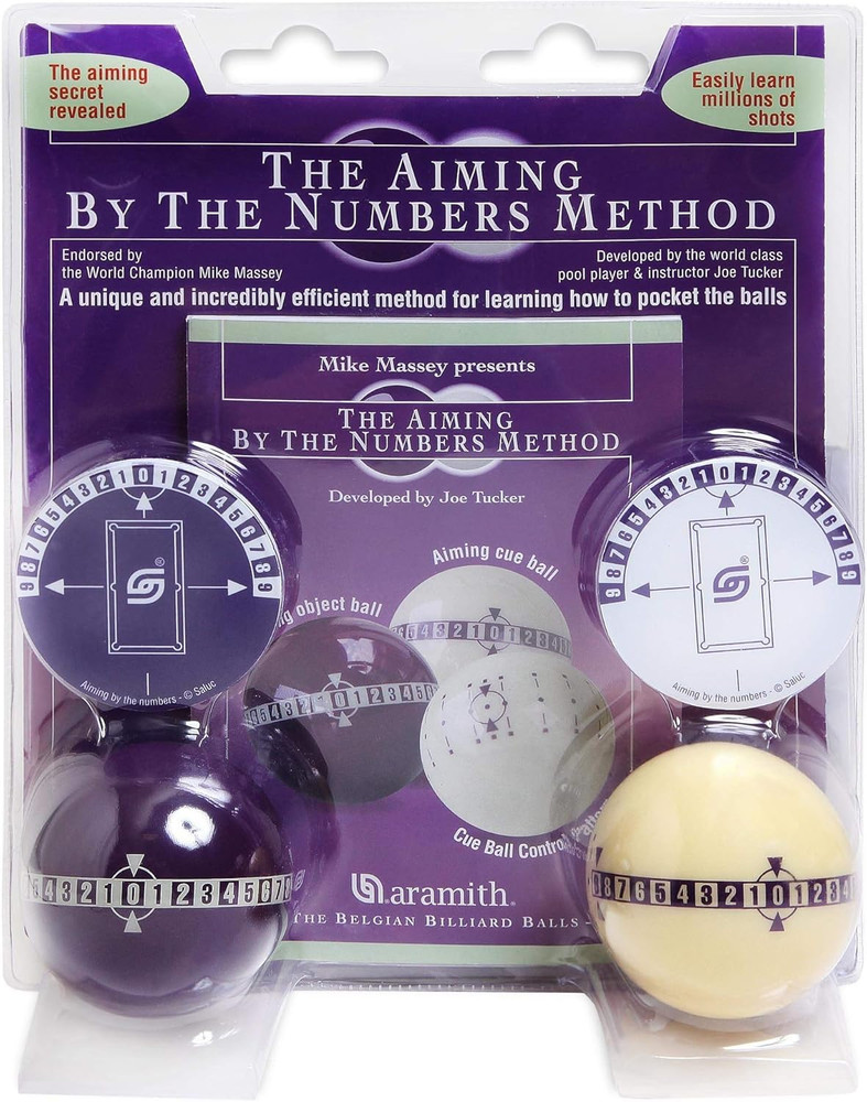 Genuine Training by the Numbers Learning/Aiming Pool/Billiards Ball Set