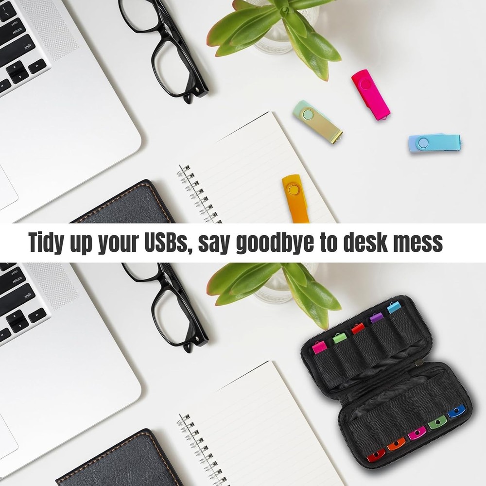 Flash Drive Case USB Storage Case USB Holder Storage Bag for USB Flash Drive El
