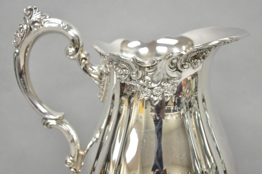 Vintage Baroque by Wallace 267 Silver Plated Footed Lemonade Water Pitcher