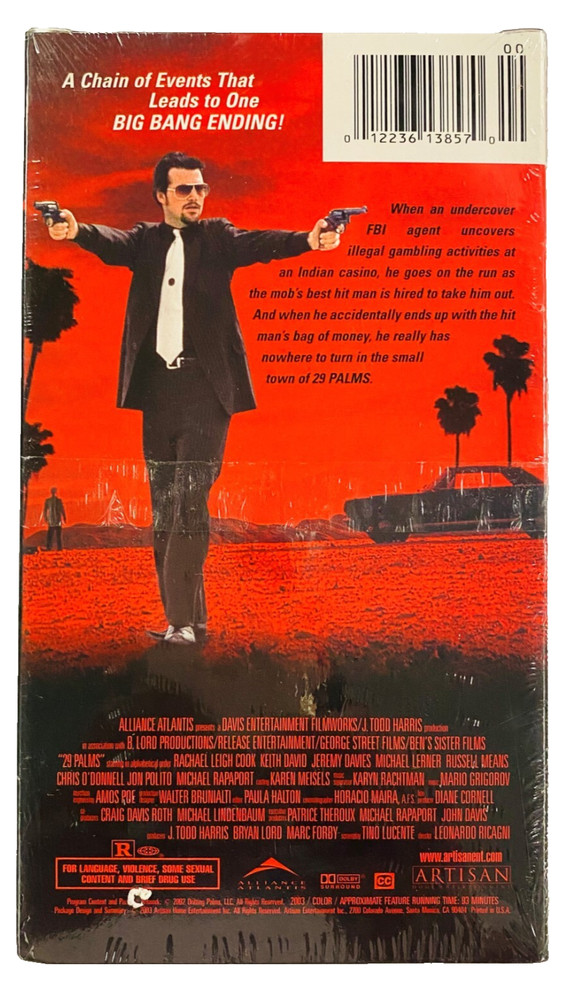 29 Palms VHS (2003) NEW SEALED WATERMARK