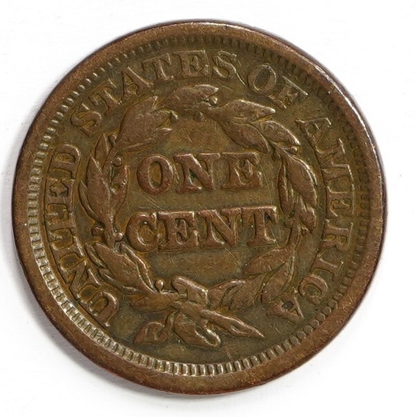 1845 Braided Hair Large Cent