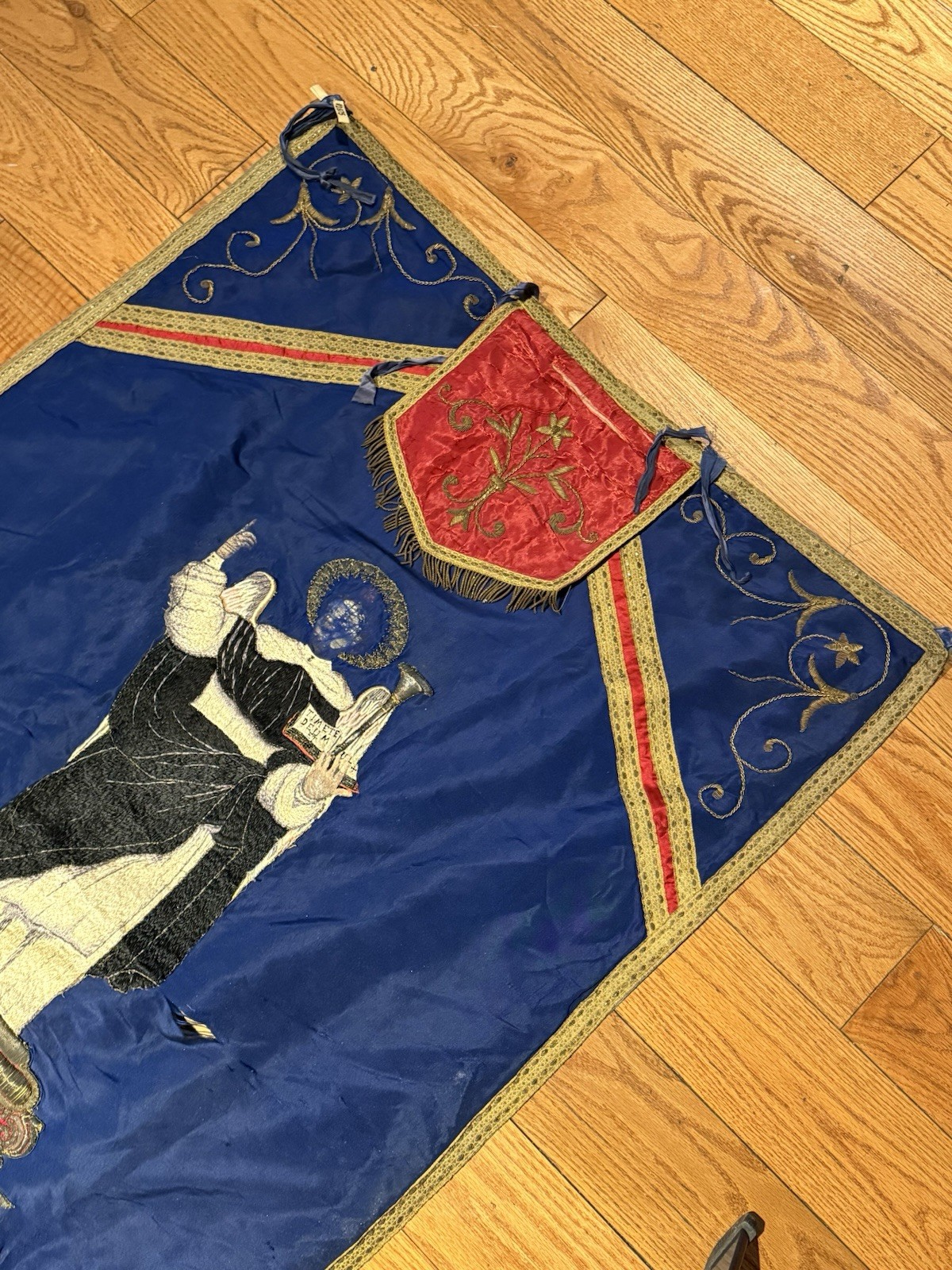 Vintage Catholic Processional Banner Dedicated To St Vincent Ferrer Banner