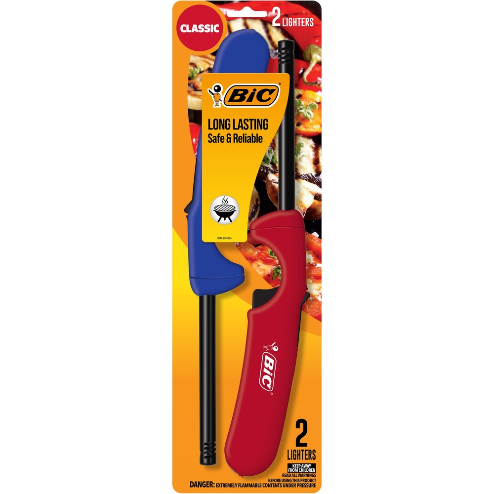 BIC Multi-purpose Classic Edition Lighter, Assorted Colors, 2-Pack