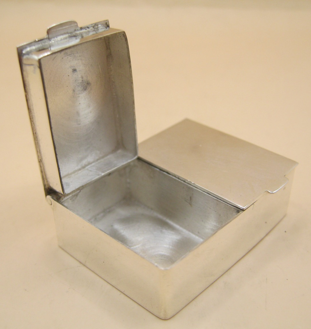 Unusual English Hallmarked Sterling Silver Double Pill / Snuff Box