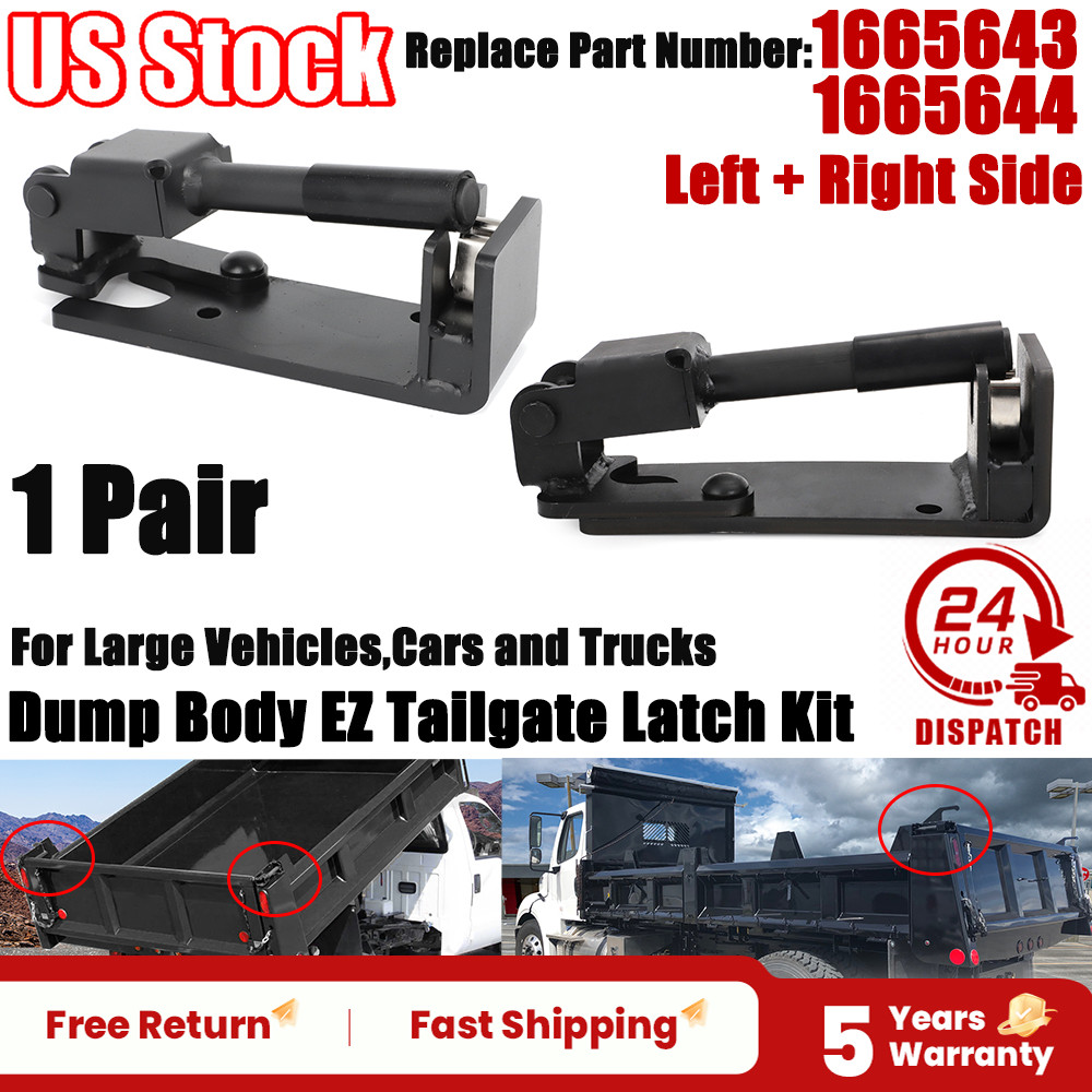 For Rugby Dump Body EZ Tailgate Latch Kit Left+Right Side 1665643,1665644 1 Pair