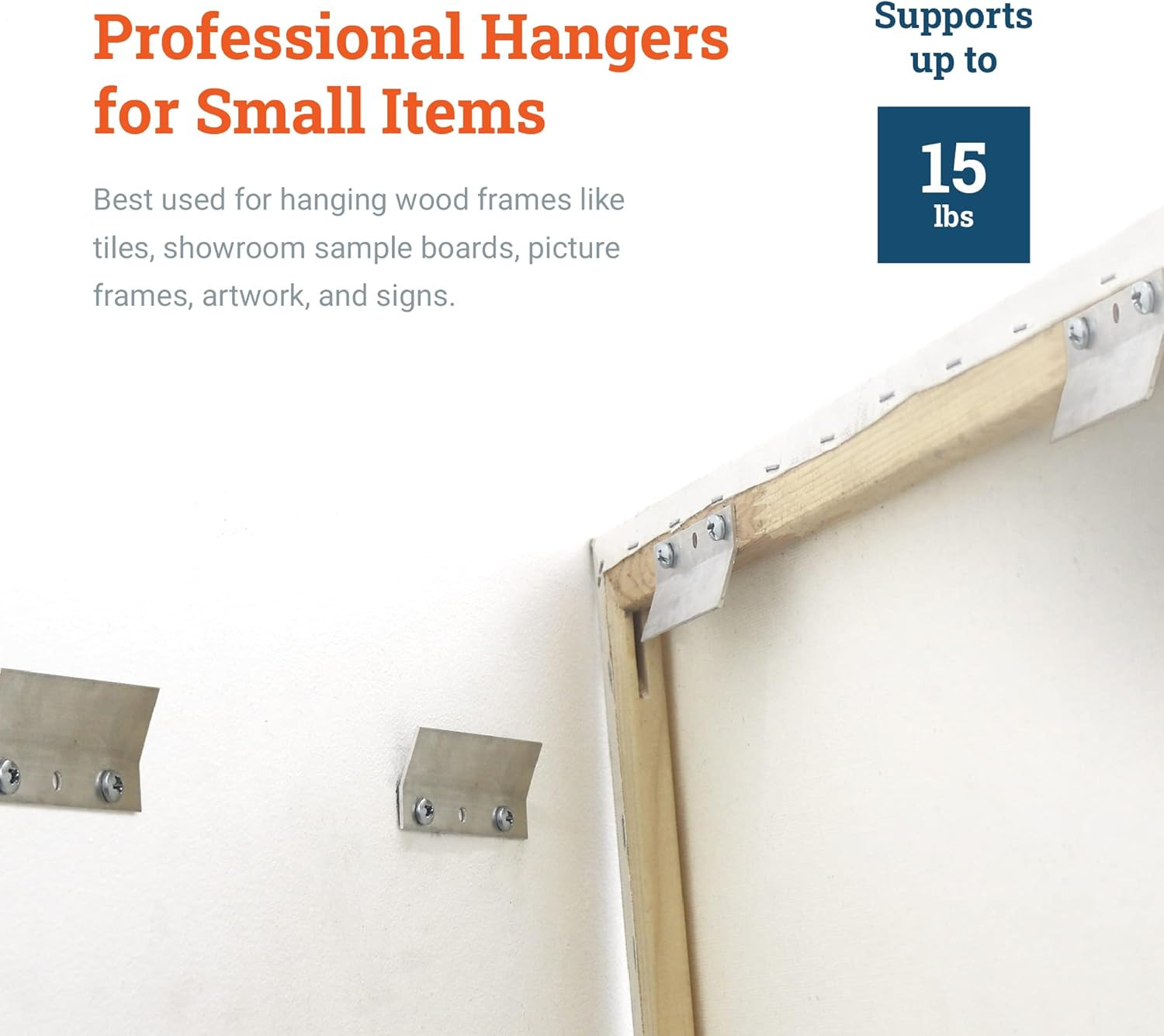 French Cleats 3-Inch Mounting Hardware - Supports 15 lbs - 3 Pairs of Small Clea