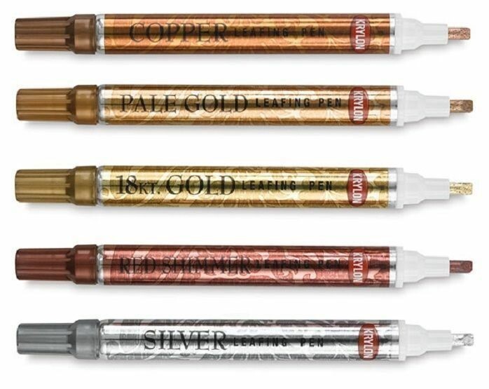 Mirror Finish Silver Metallic LEAFING PEN PAINT MARKER Calligraphy Chisel KRYLON