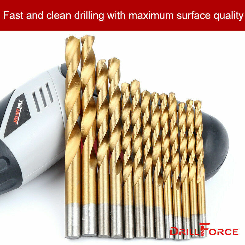 Drillforce 99PCS Drill Bit Set 1/16"-3/8" HSS Titanium Multi Bits Metal Tools