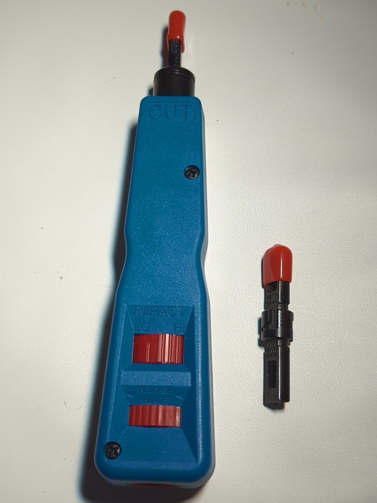 LAN Punch Down Tool 110/66  for CAT5e/6 Wire Cable Jack Patch Panel Impact Blade