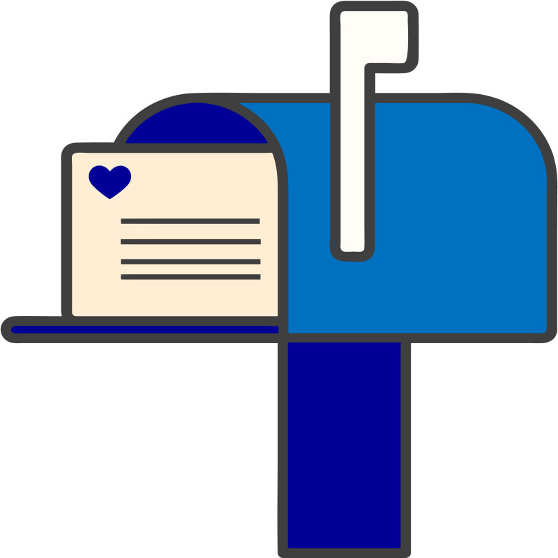 30 Custom Blue Mailbox Personalized Address Labels