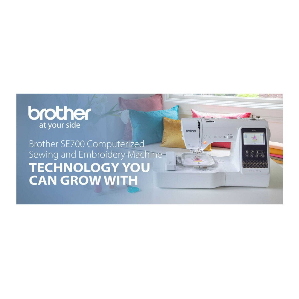 Brother SE700 Elite Computerized LCD Touchscreen Sewing and Embroidery Machine