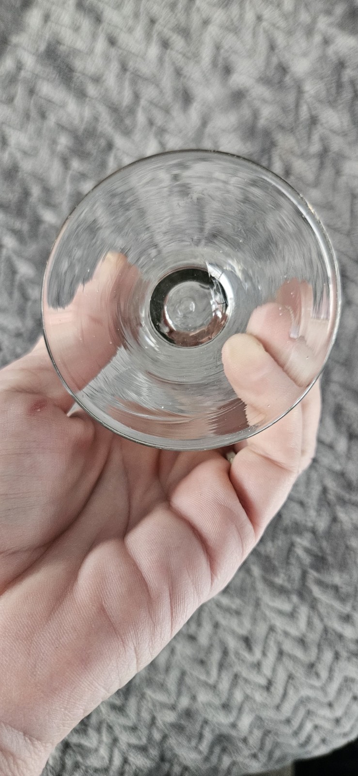 WHITALL TATUM Etched Glass Apothecary Footed Cup Measuring Beaker 8oz 7.5"