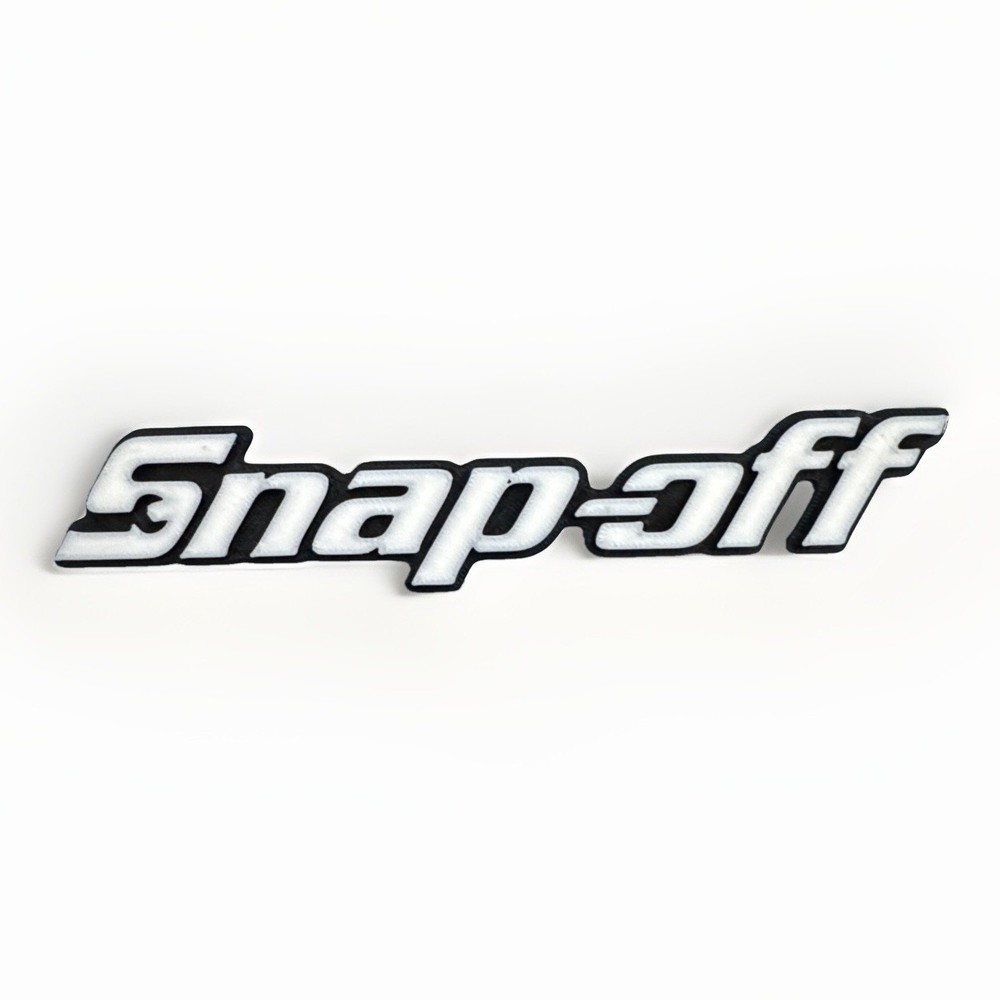 Snap-off Novelty 3D Printed Tool Box Badge.