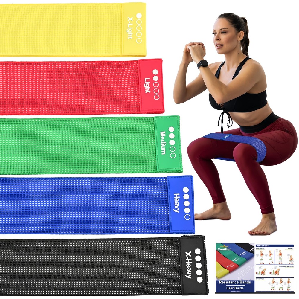 Resistance Bands for Working Out - 5 Exercise Bands Set with Workout Guide - ...