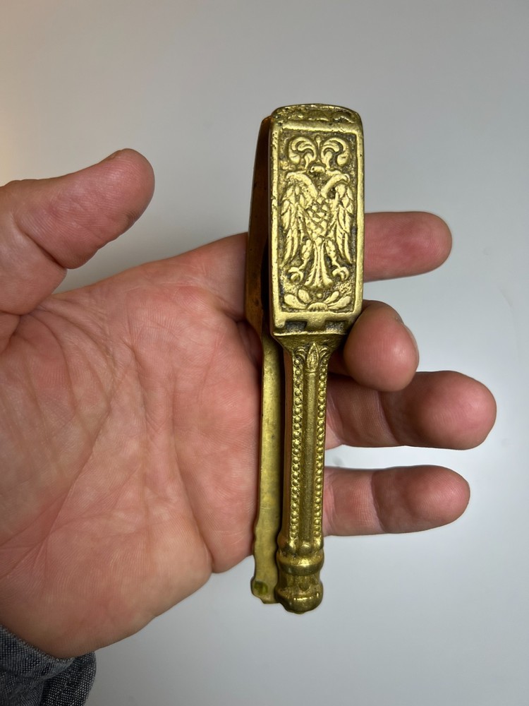Antique Brass Nutcracker Austro-Hungarian Double-Headed Eagle Ornate Nut Cracker