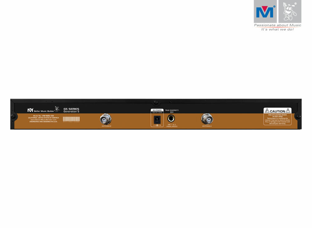 Better Music Builder VM-82U G5 Dual Channel UHF Wireless Microphone System