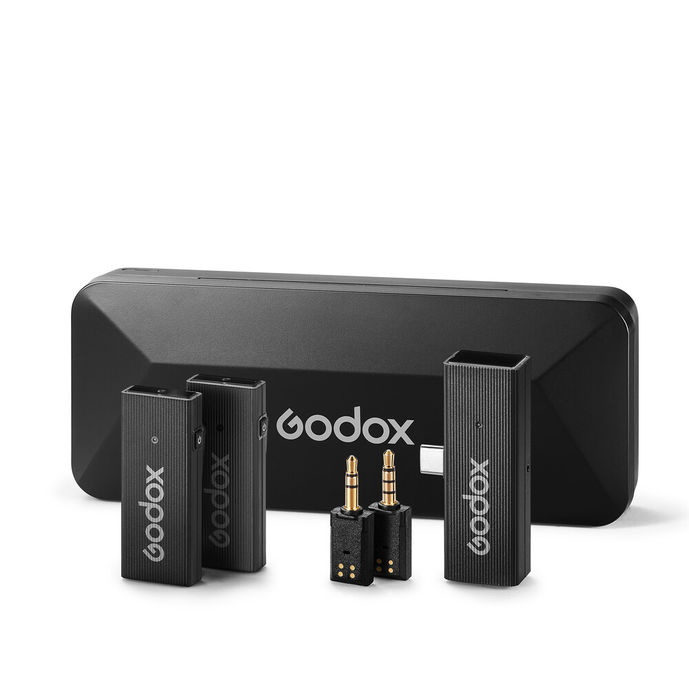 US Godox MoveLink Mini LT Kit2 2*Transmitter+1*Receiver Set Microphone fr iPhone