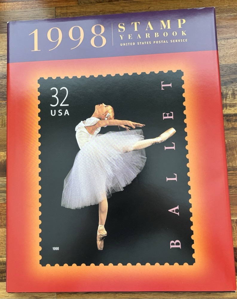 1998 USPS Commemorative Stamp Yearbook with Mounted Mint Stamps