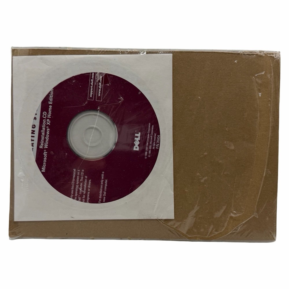 Dell Microsoft Windows XP Home Edition Version 2002 Reinstallation CD