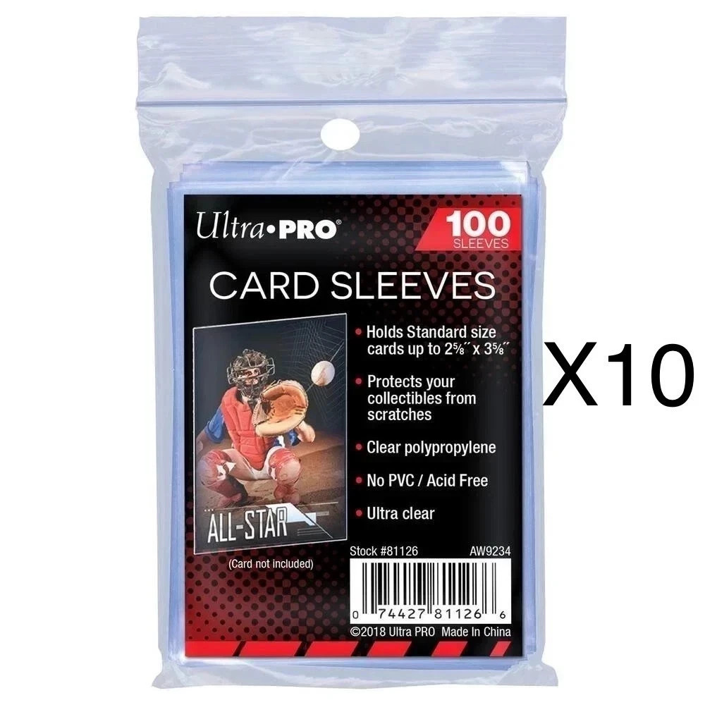 1000 Ultra Pro Clear Soft Penny Sleeves For Pokemon,Magic,Football,Baseball,NBA
