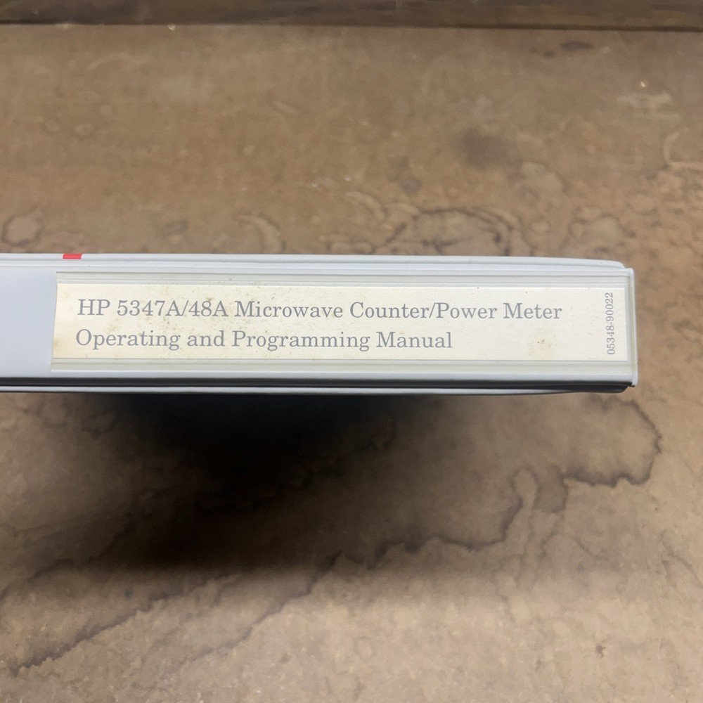 HP 5347A/48A Microwave Counter/power Operating Programming Manual