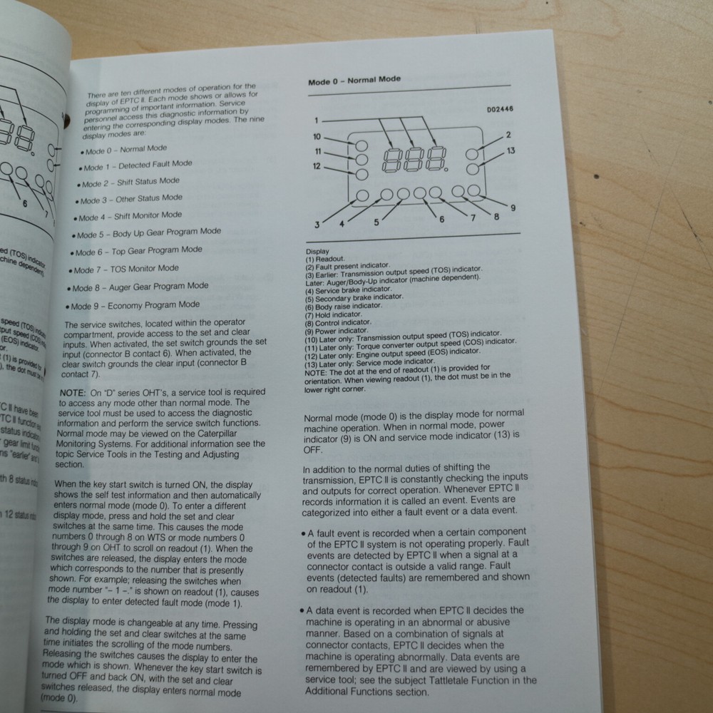 CATERPILLAR Electronic Programmable ICM Transmission Control EPTC Service Manual