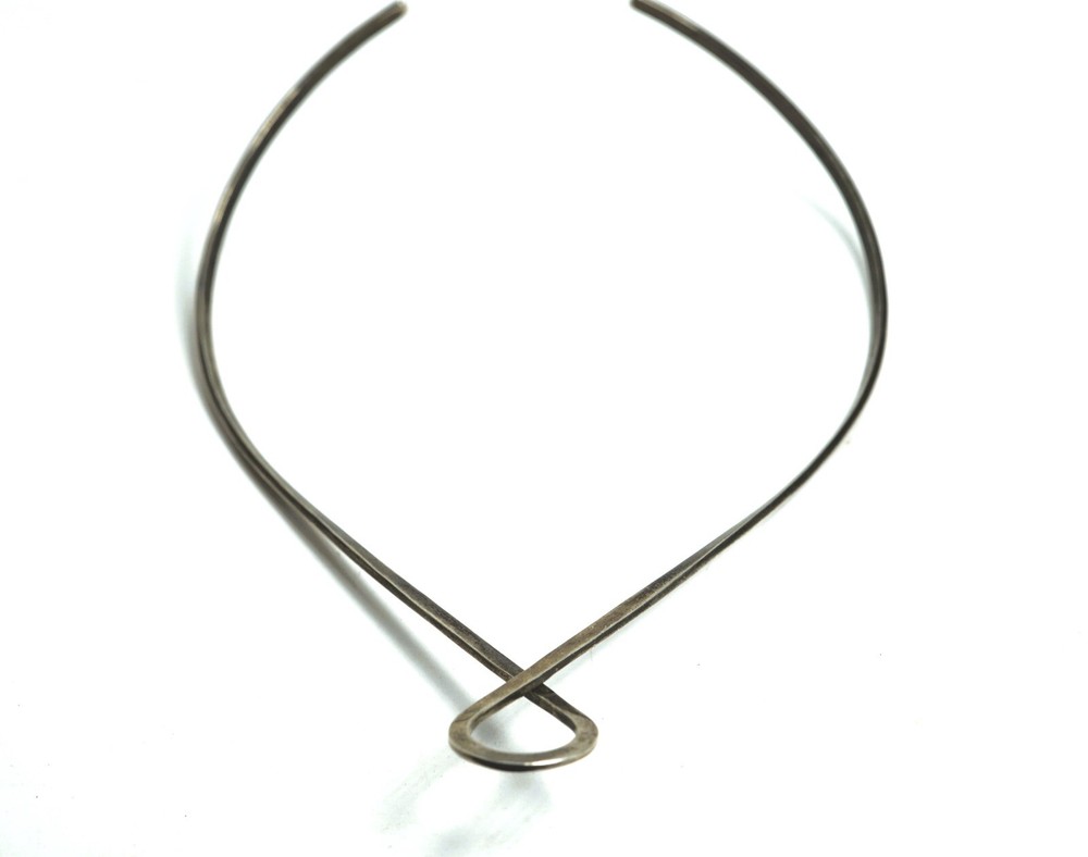 Vintage Mexico Sterling Silver Collar Small Necklace