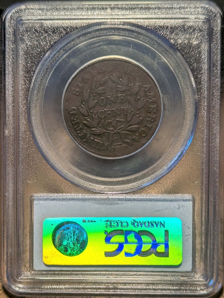 1801 3 Errors Reverse PCGS VG08, S-219 R-2, Draped Bust Large Cent