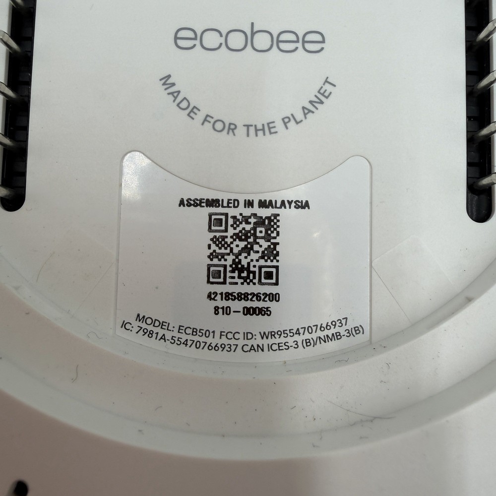Ecobee Smart Thermostat ECB501 Thermostat Tested