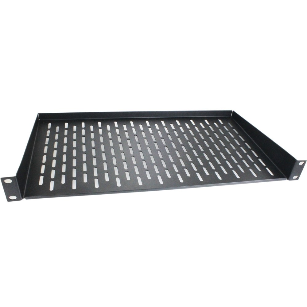 10" Deep Black Cantilever Server Shelf Vented Fixed 1U Rack Mount 19" Panel