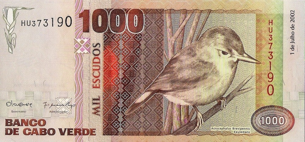 CAPE VERDE 1000 Escudos from 2002, P65, UNC