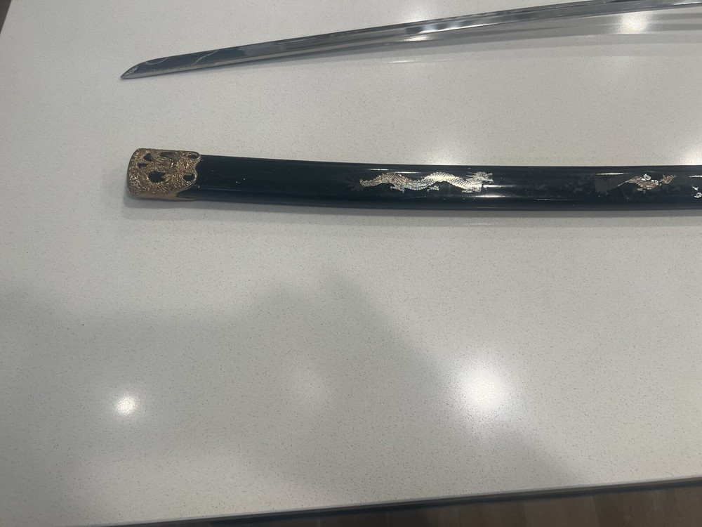 Ornate Dragon Handle Samurai Sword