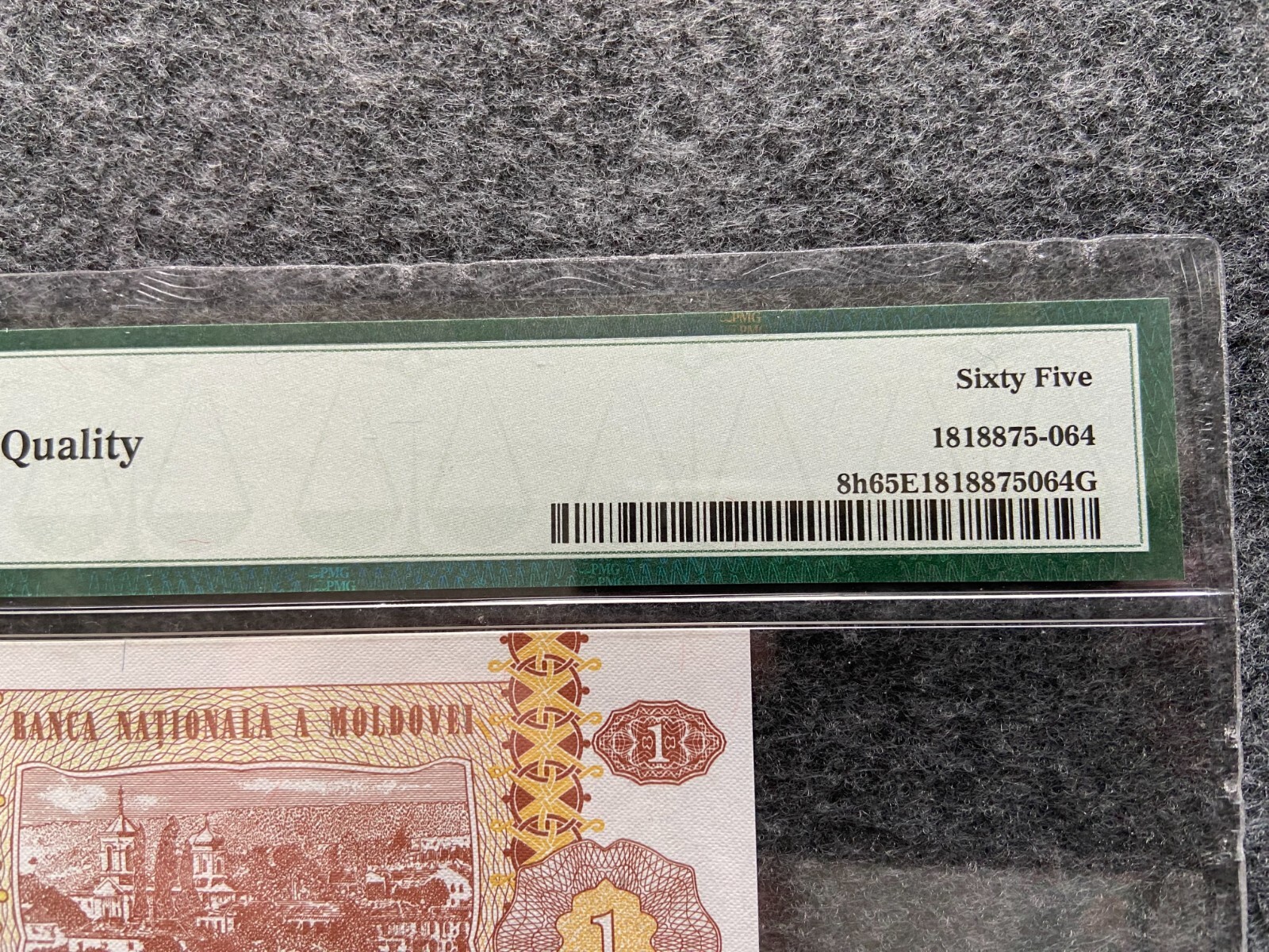 2010 Banca Nationala, Moldova 1 One Leu PMG Graded