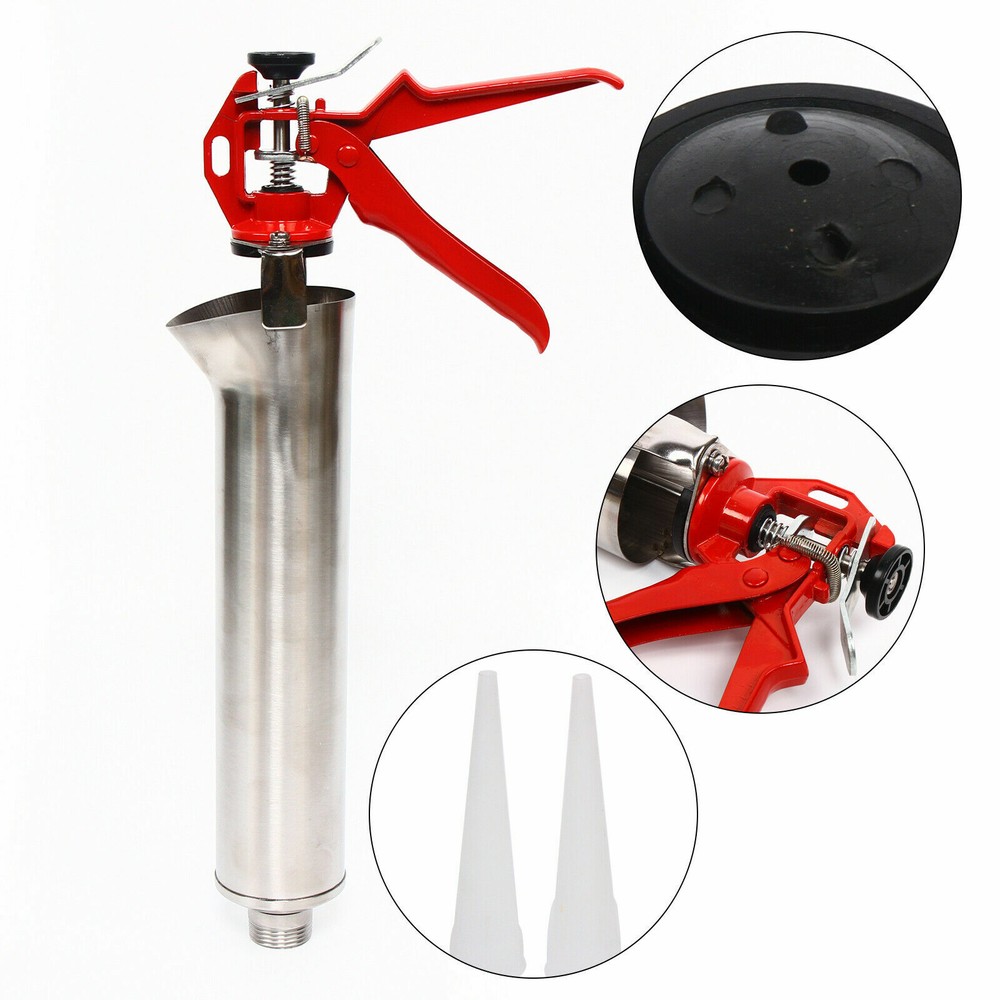 Function Mortar and Tile Grouting Gun with Multiple Nozzles and Ratchet Handle