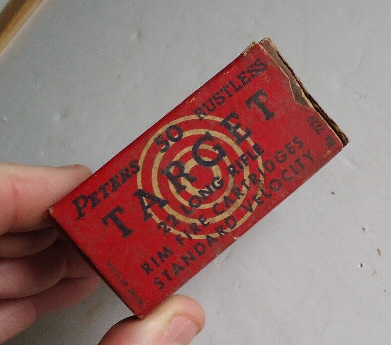 EMPTY 22 Ammo Box PETERS RUSTLESS TARGET Short Dupont