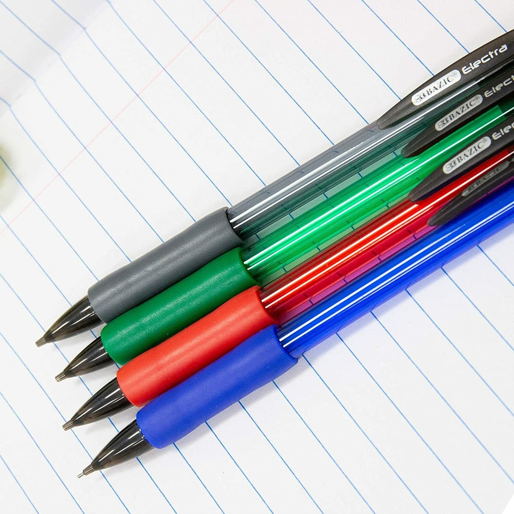 Electra 0.7 mm Mechanical Pencil with Grip (4/Pack) lead never needs sharpening