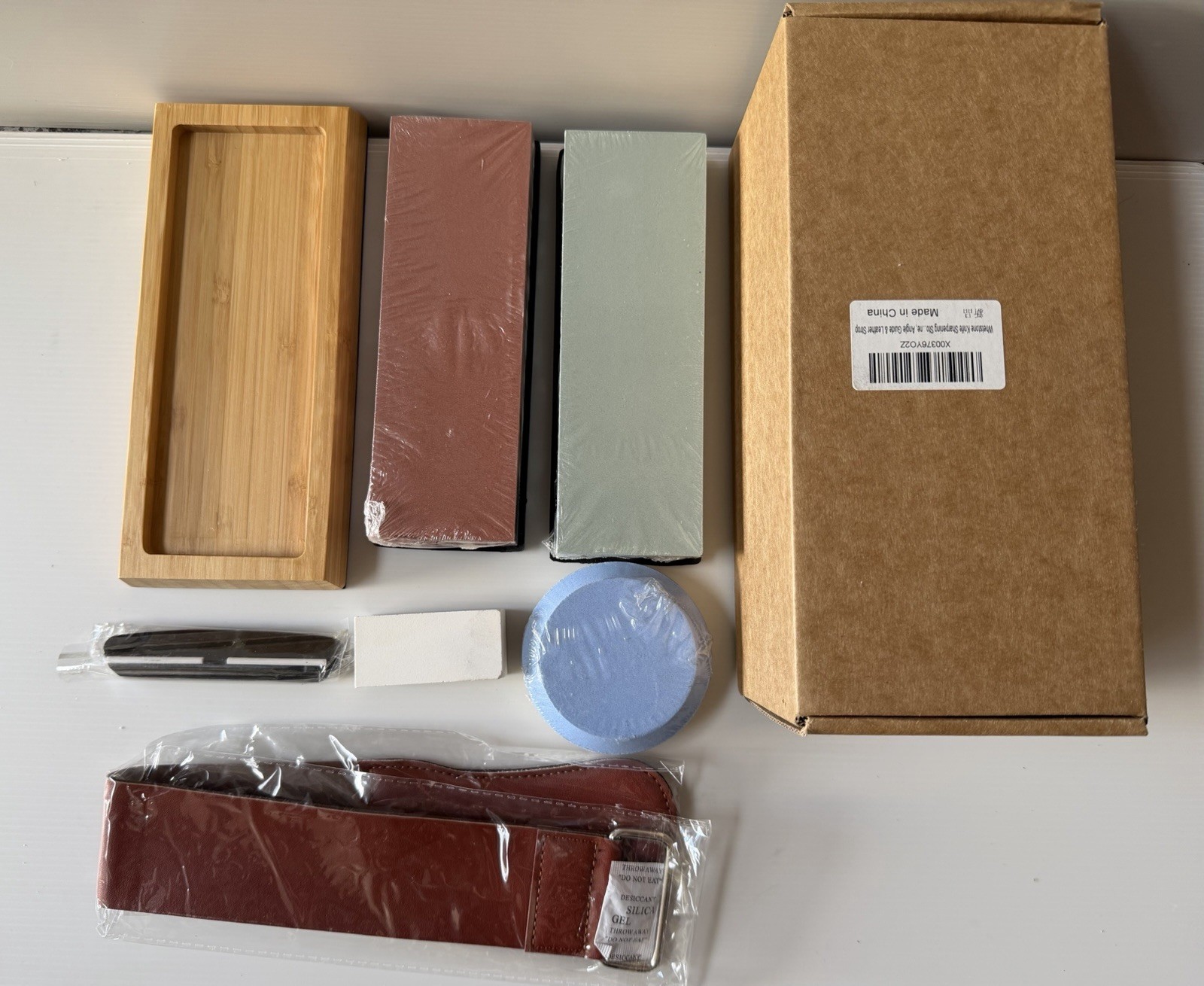 Knife Sharpening Stone Set, Professional 4 Side Grit 400/1000 3000/8000 Premi