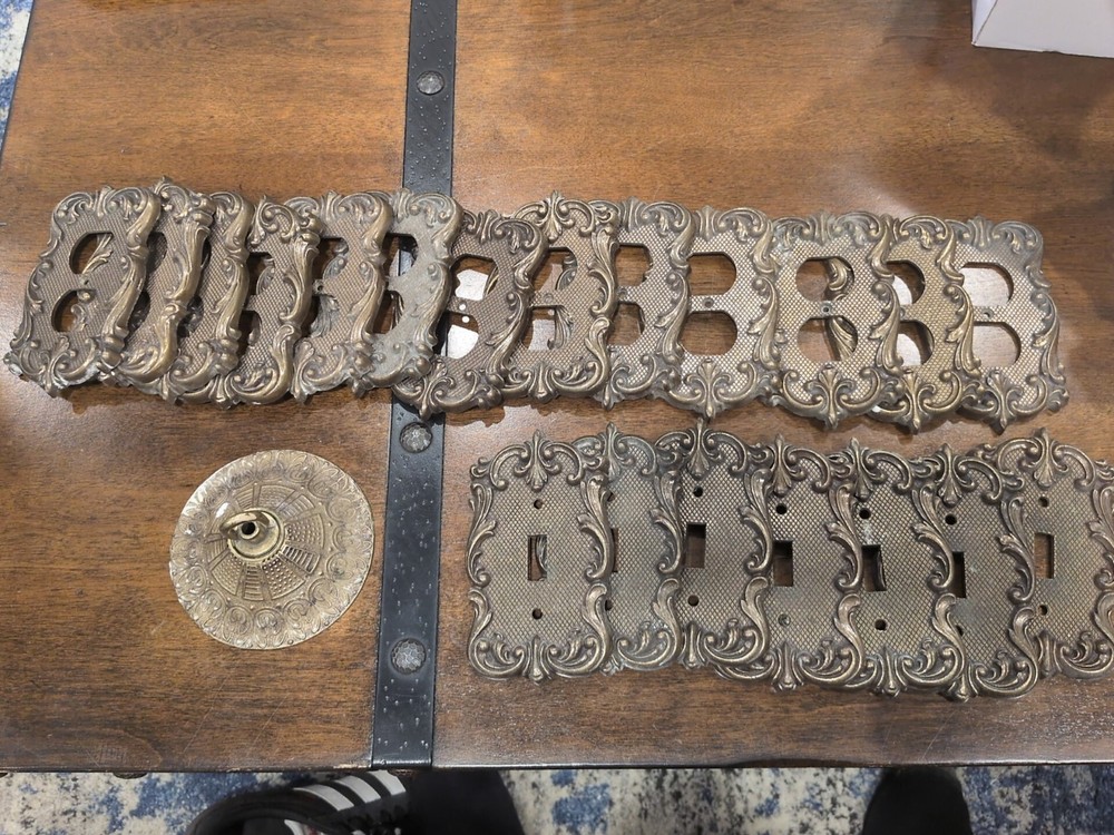 Vintage Socket Covers, Light Switch Covers, And Light Holder.