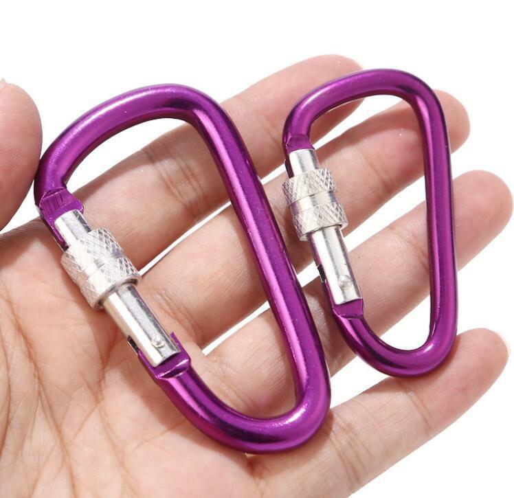 MINI D HOOK/CLIP packs Carabiner aluminum lock FOR backpacks/purses/hand bags